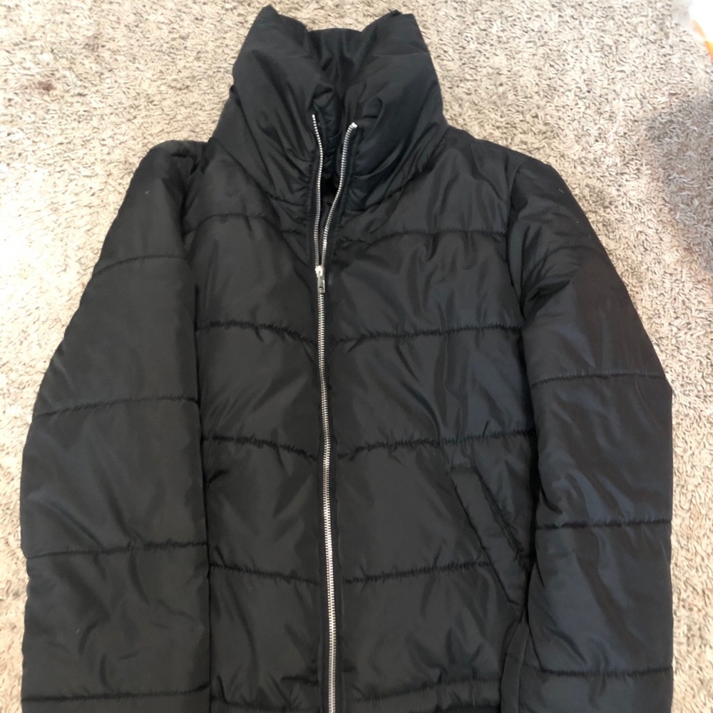 Black puffer jacket